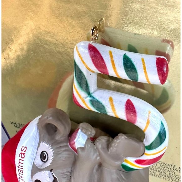 VTG Hallmark Child's Fifth Christmas Ornament 1991 Teddy Bear Years Koal… - Picture 11 of 12